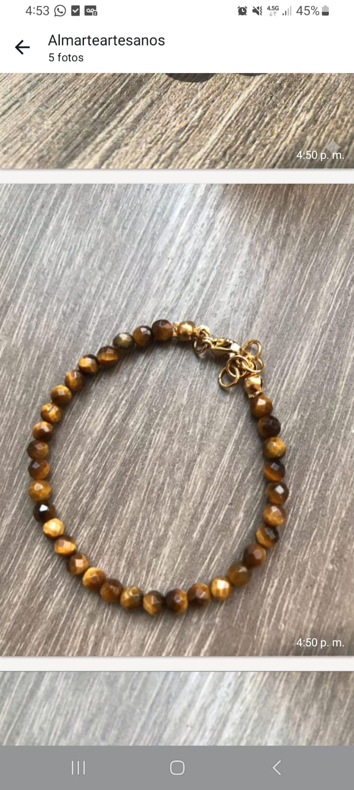 Brazalete autoconfianza - Ojo de tigre