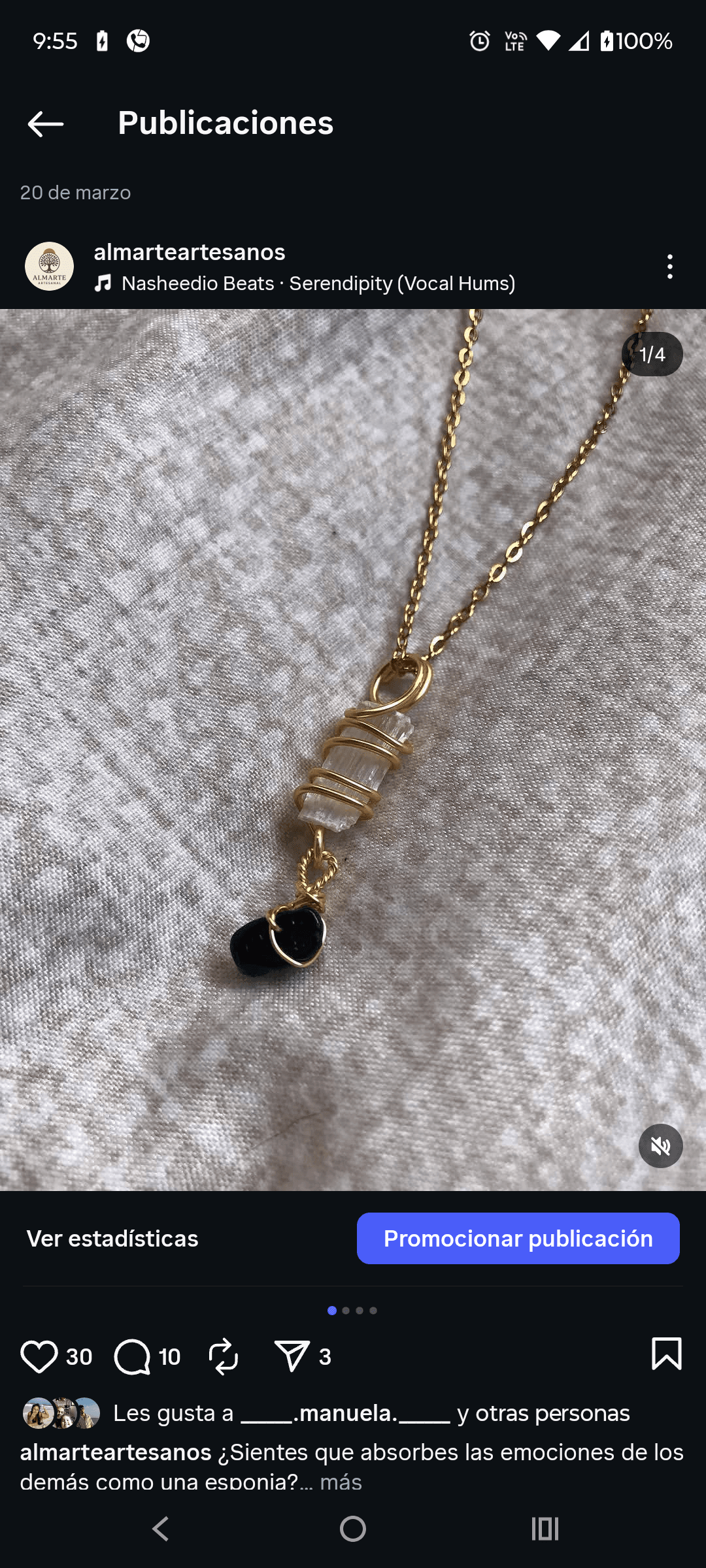 Collar protección y equilibrio - Turmalina negra+ Selenita